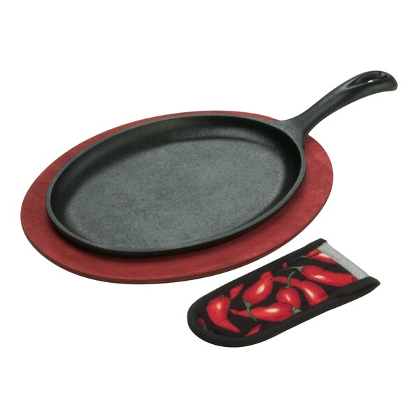 Lodge Lodge Cast Iron Fajita Set 5.5 in. 2 pt Black LFSR3 - main